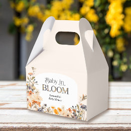 Baby in Bloom Elegante Waterverf Herfstveldbloemen Bedankdoosjes