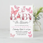 BABY In Bloom – Elke Vlinder Baby Shower kaart (Staand voorkant)
