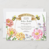 Baby in Bloom Emerald Green Wildflower Baby shower Kaart (Voorkant)