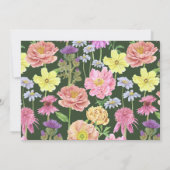 Baby in Bloom Emerald Green Wildflower Baby shower Kaart (Achterkant)