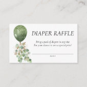 Baby in Bloom | Eucalyptus ballon luier reling Informatiekaartje (Voorkant)