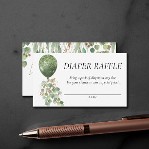 Baby in Bloom   Eucalyptus ballon luier reling Informatiekaartje