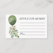 Baby in Bloom | Eucalyptus ballon mama advies Informatiekaartje (Voorkant)