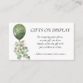 Baby in Bloom | Eucalyptus Cadeaus op Display Even Informatiekaartje (Voorkant)