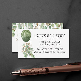 Baby in Bloom | Eucalyptus Gift Registry Alle Even Informatiekaartje