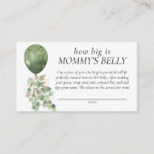 Baby in Bloom | Eucalyptus Hoe groot is mama buik Informatiekaartje (Voorkant)