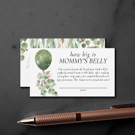 Baby in Bloom | Eucalyptus Hoe groot is mama buik Informatiekaartje