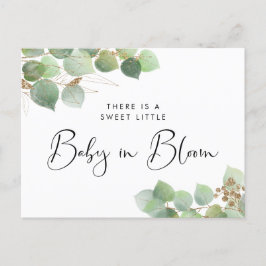 Baby in Bloom Eucalyptus Shower Uitnodiging Briefkaart