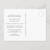 Baby in Bloom Eucalyptus Shower Uitnodiging Briefkaart (Achterkant)