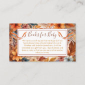 Baby in Bloom Fall Floral Shower Books for Baby Informatiekaartje (Voorkant)