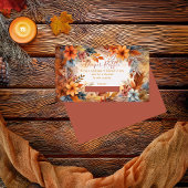 Baby in Bloom Fall Floral Shower Diaper Raffle Informatiekaartje
