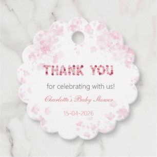 Baby in bloom favor tag Lente baby shower decor Bedankjes Labels