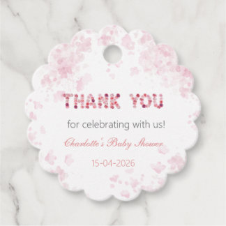 Baby in bloom favor tag | Lente baby shower decor Bedankjes Labels