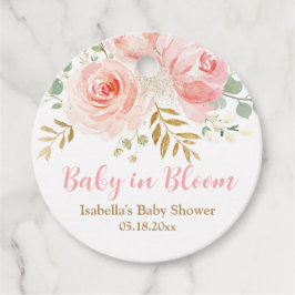 Baby in Bloom Favor Tags, Baby shower Favor Tags Bedankjes Labels