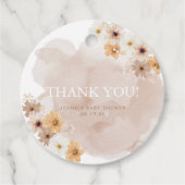 Baby in Bloom Favoriet Tag Bedankjes Labels (Voorkant)