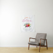 Baby in Bloom Felicitatiekaart voor baby shower me Wandkleed (In situ)