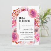 Baby in Bloom Floral Arch Summer Baby shower Kaart (Staand voorkant)