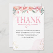 Baby in Bloom Floral Baby Shower Bedankkaart (Voorkant)