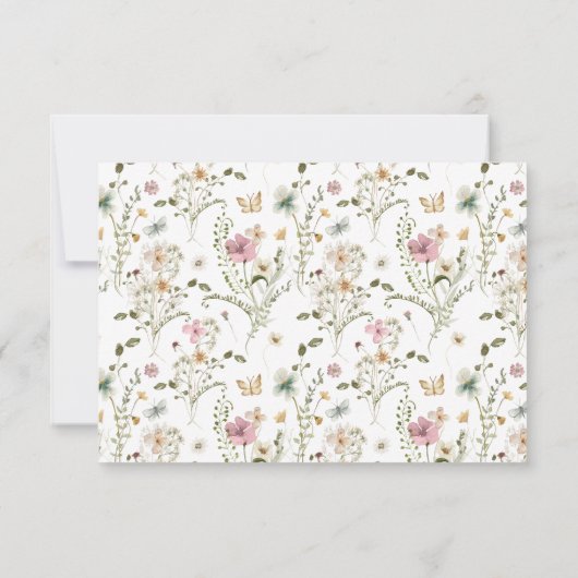 Baby in Bloom Floral Baby shower Bedankkaart (Achterkant)