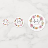 Baby in Bloom Floral Baby shower Confetti (Achterkanten)