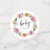 Baby in Bloom Floral Baby shower Confetti (Kleine voorkant)