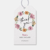 Baby in Bloom Floral Baby shower Dank u Cadeaulabel (Voorkant)