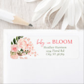Baby in Bloom Floral Baby shower Etiket (Insitu)