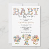 Baby in Bloom Floral Baby shower Invitation (Voorkant)