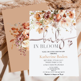 Baby in Bloom Floral Baby shower Invitation
