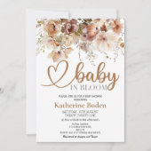 Baby in Bloom Floral Baby shower Invitation (Voorkant)