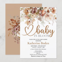 Baby in Bloom Floral Baby shower Invitation
