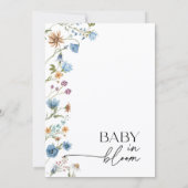 Baby in Bloom Floral Baby Shower Invitation Kaart (Achterkant)