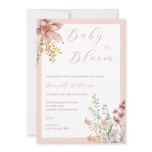 Baby in Bloom Floral Baby shower Invitation