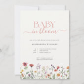 Baby in Bloom Floral Baby shower Kaart (Voorkant)