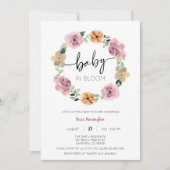 Baby in Bloom Floral Baby shower Kaart (Voorkant)