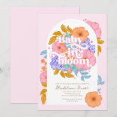 Baby in Bloom Floral Baby shower Kaart (Voorkant / Achterkant)