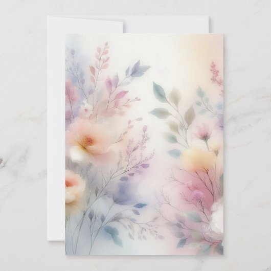 Baby in Bloom Floral Baby shower Kaart (Achterkant)