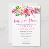 Baby in Bloom Floral Baby shower Kaart (Voorkant)