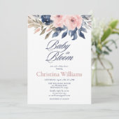 Baby in Bloom Floral Baby shower Kaart (Staand voorkant)