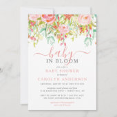 Baby in Bloom Floral Baby shower Kaart (Voorkant)