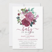 Baby in Bloom Floral Baby shower Kaart (Voorkant)