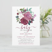 Baby in Bloom Floral Baby shower Kaart (Staand voorkant)