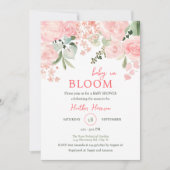 Baby in Bloom Floral Baby shower Kaart (Voorkant)
