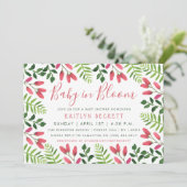 Baby in Bloom Floral Baby shower Kaart (Staand voorkant)