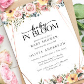 Baby in Bloom Floral Baby shower Kaart