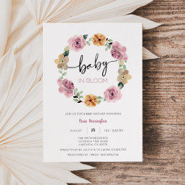 Baby in Bloom Floral Baby shower Kaart