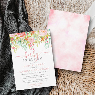 Baby in Bloom Floral Baby shower Kaart