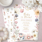 Baby in Bloom Floral Baby shower Kaart