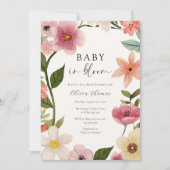 Baby in Bloom Floral Baby shower Kaart (Voorkant)