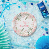 Baby in Bloom Floral Baby shower Papieren Bordje (Feest)